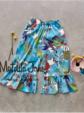 HTF Matilda Jane 12Y Cherry Farm Big Ruffles Wide leg pants - You & Me 2011